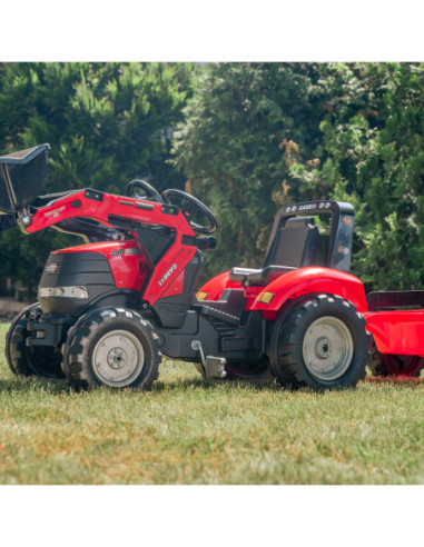 FALK Traktor na pedały Case LRX1130 z łyżką i przyczepą