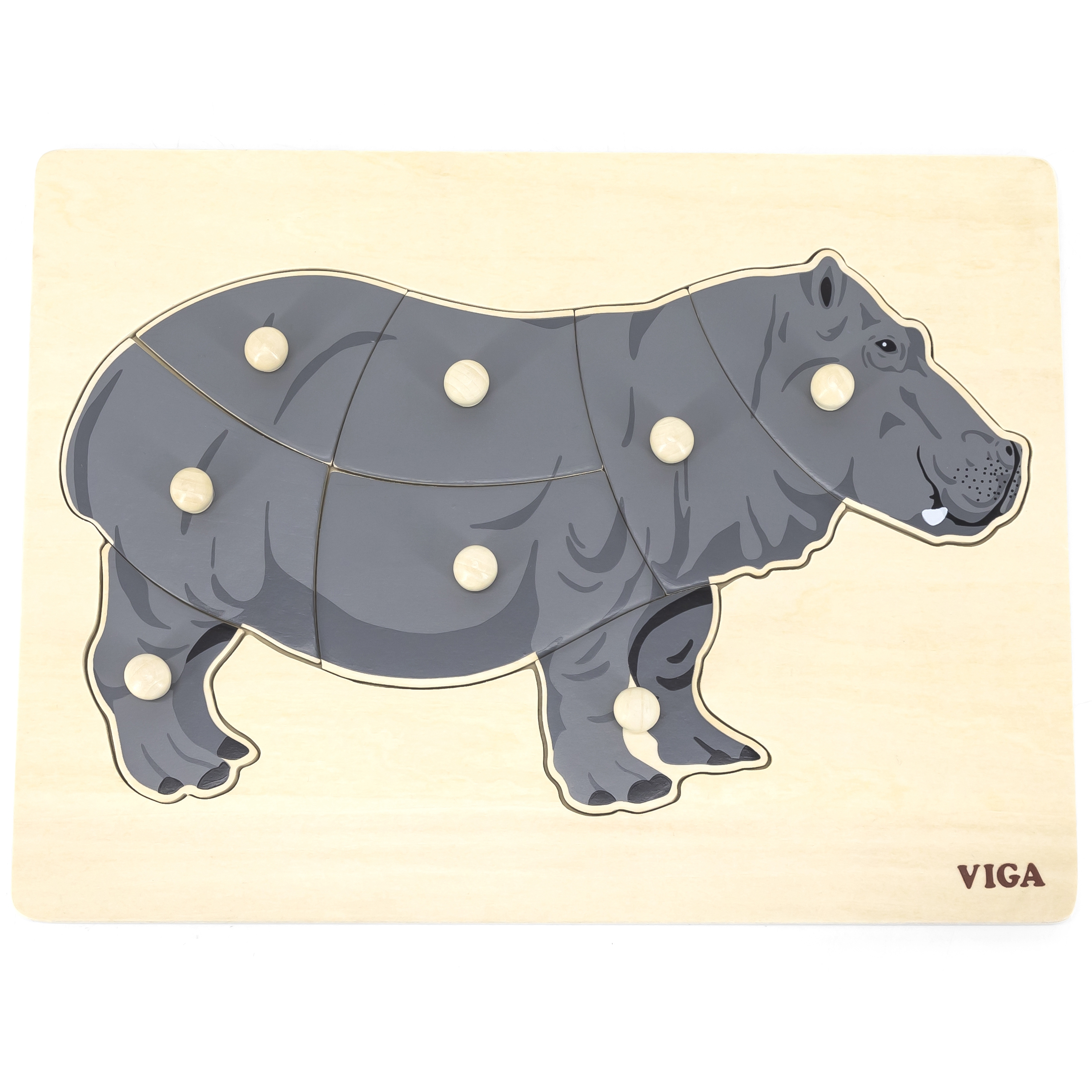 🦛 Poznaj Drewniane Puzzle Montessori Hipopotam