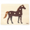 VIGA Montessori Wooden Puzzle Horse with Pins
