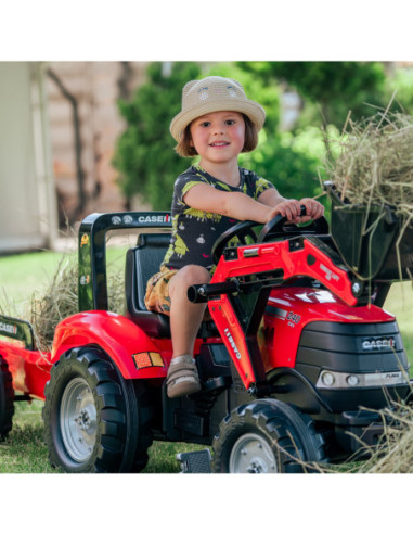 FALK Traktor na pedały Case LRX1130 z łyżką i przyczepą