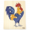 VIGA Montessori Wooden Puzzle Rooster with Pins