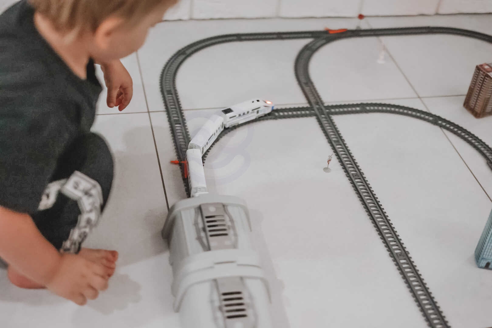 Kolejka elektryczna ogromny 914 cm tor most tunel 86 el.