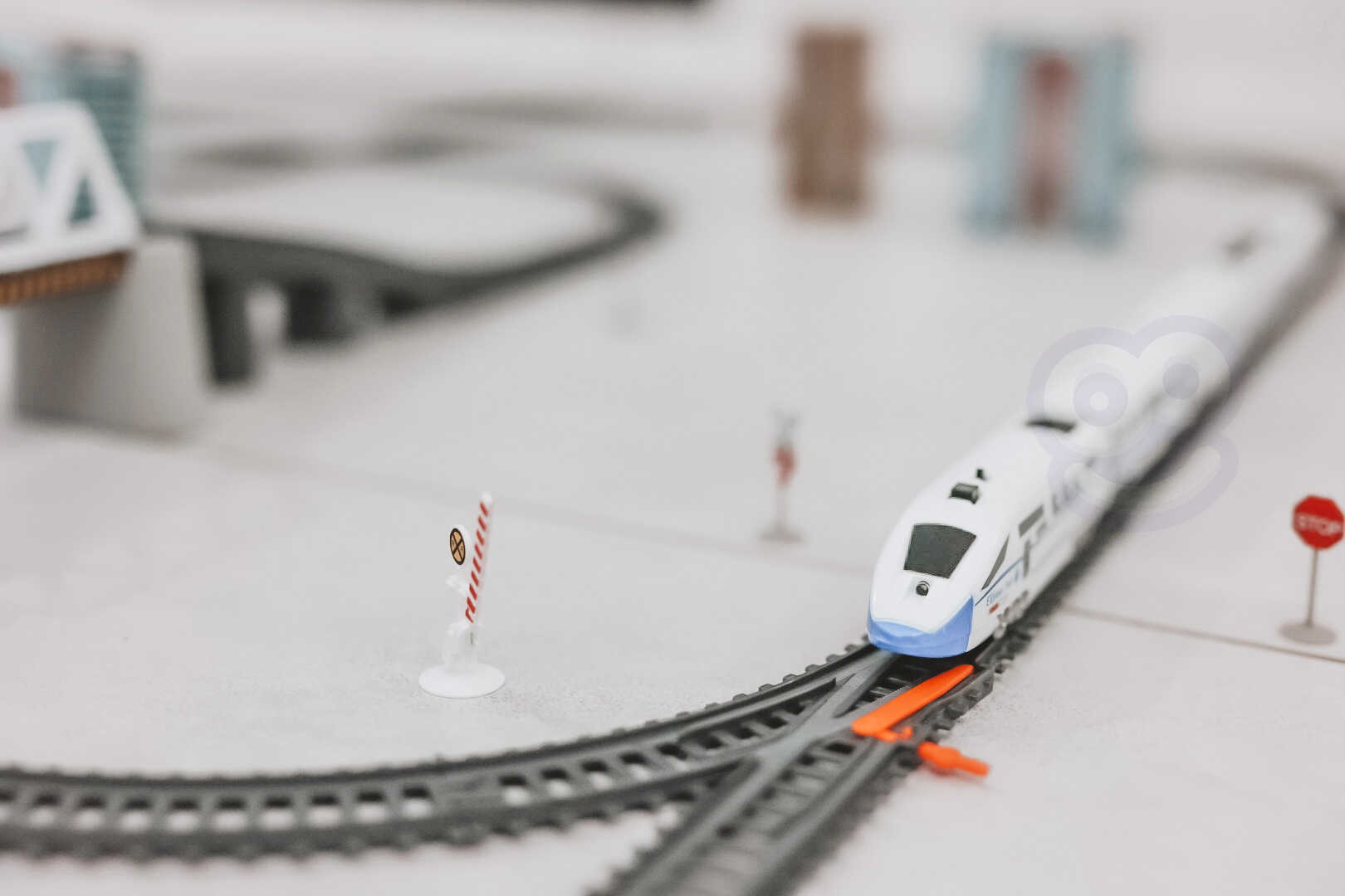Kolejka elektryczna ogromny 914 cm tor most tunel 86 el.