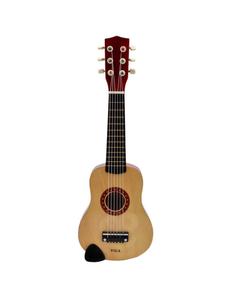 Viga Drewniana gitara dla dzieci Czerwona 21 cali 6 strun