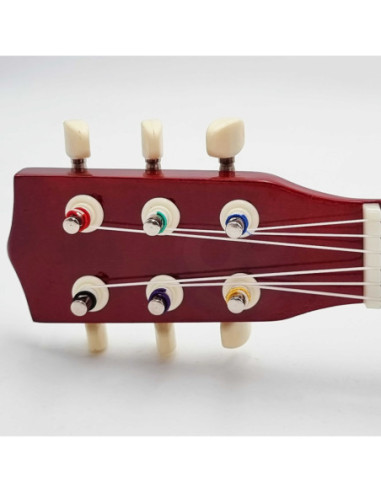 Viga Drewniana gitara dla dzieci Czerwona 21 cali 6 strun
