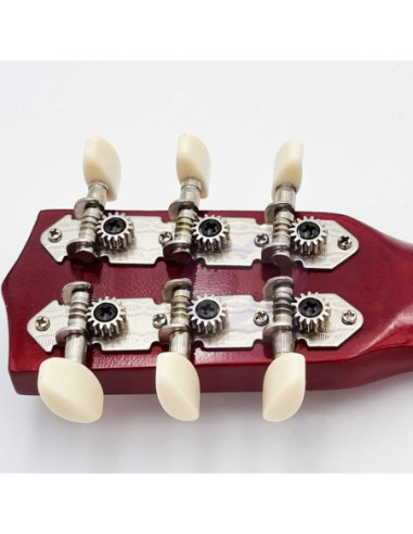 Viga Drewniana gitara dla dzieci Czerwona 21 cali 6 strun