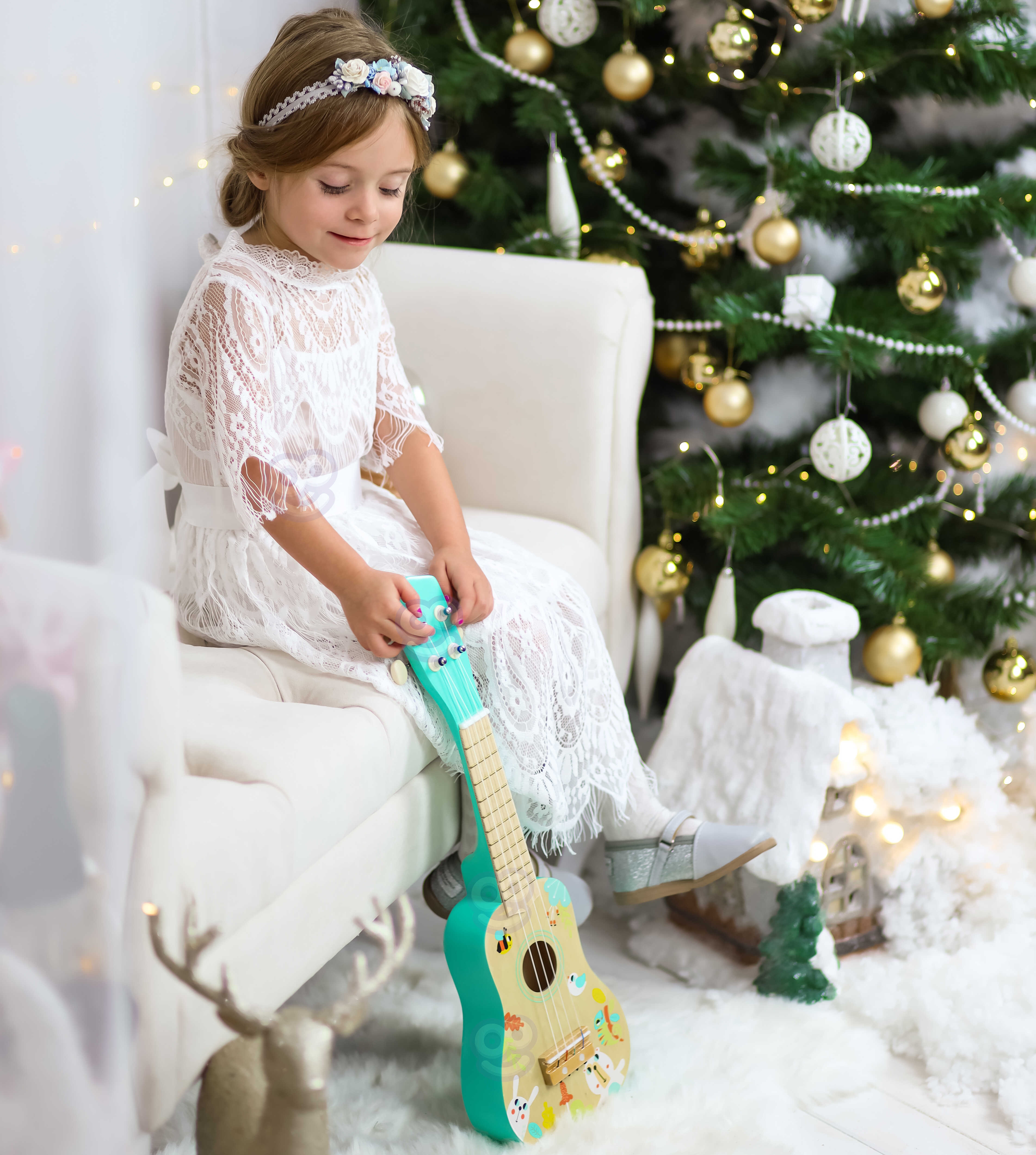 Drewniane ukulele gitara dla dzieci 3+ - 7 z 11