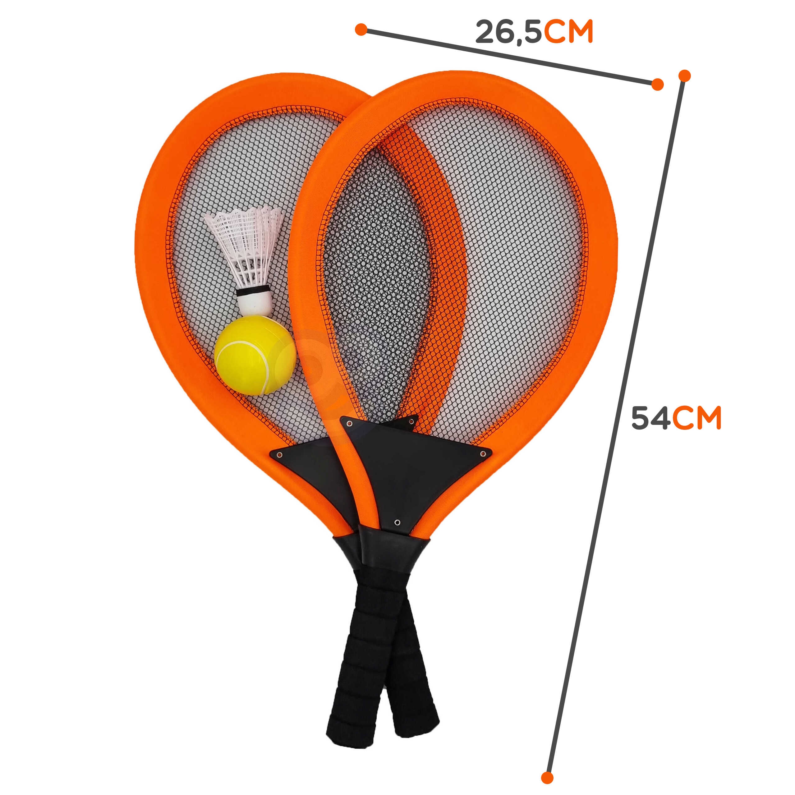 Duże rakietki do tenisa badminton dla dzieci zestaw + piłka lotka