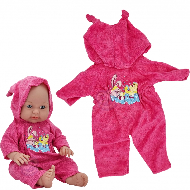WOOPIE Ubranko dla Lalki Zestaw Kąpielowy Szlafrok Kombinezon Pajacyk  43-46 cm