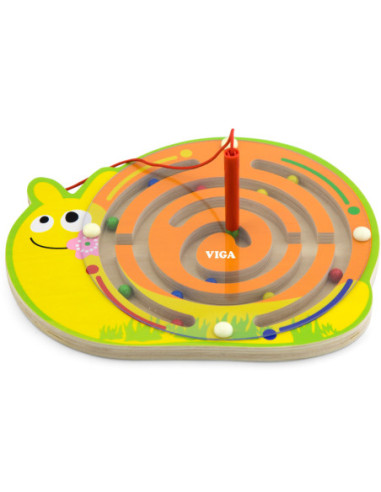 Viga Labirynt Magnetyczny Drewniana gra Śimak