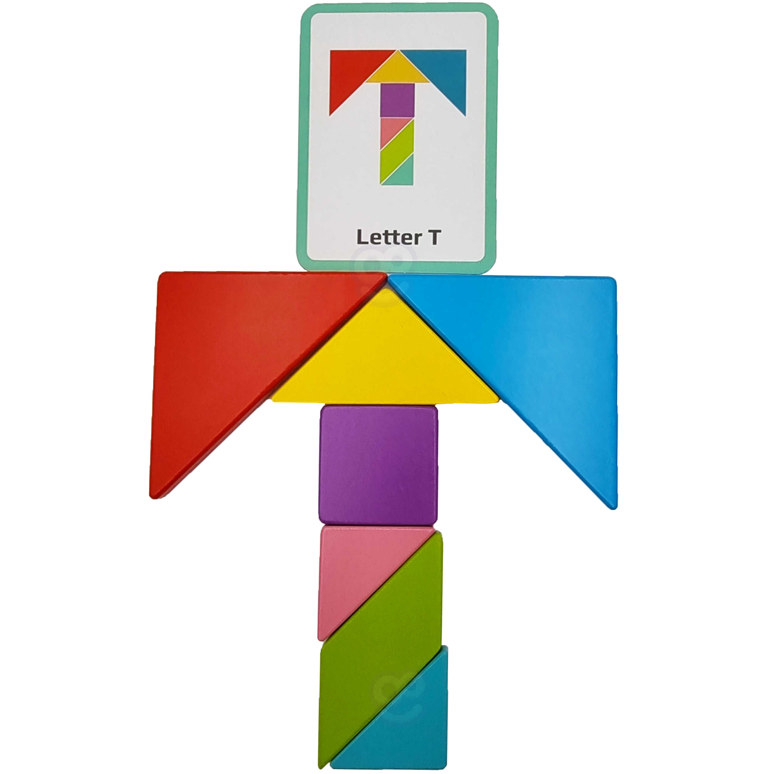 Drewniane puzzle tangram układanka