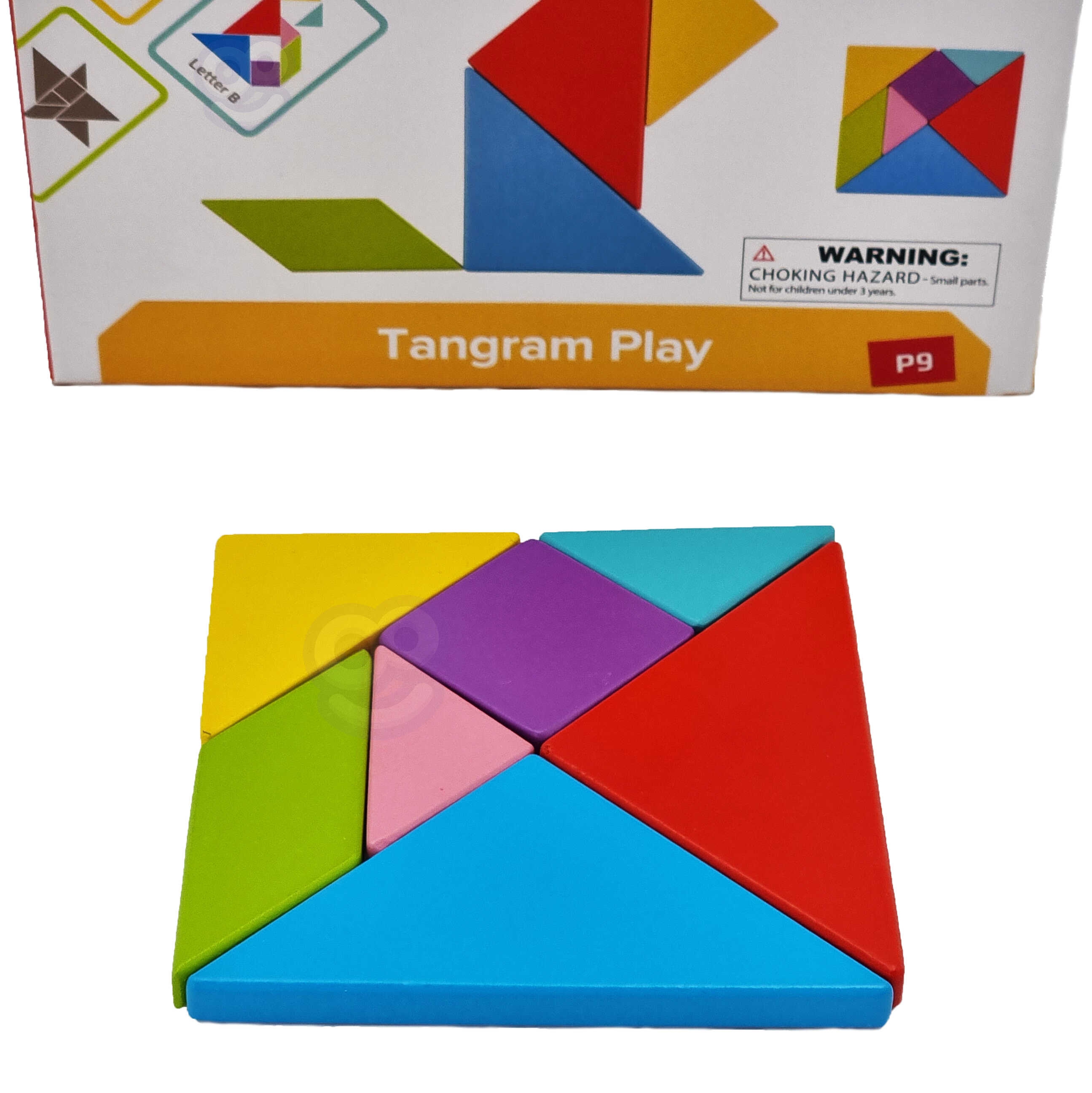 Drewniane puzzle tangram układanka