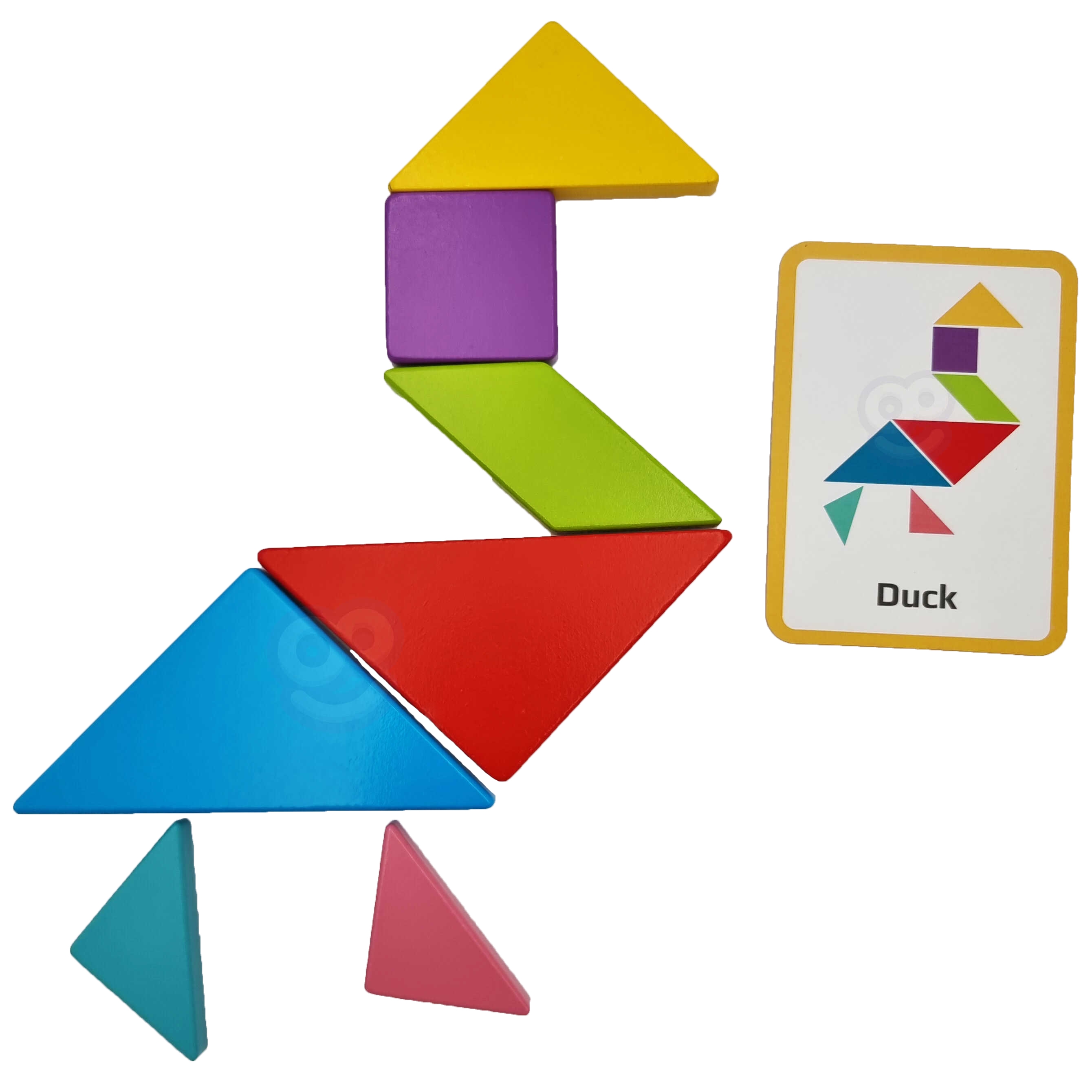 Drewniane puzzle tangram układanka