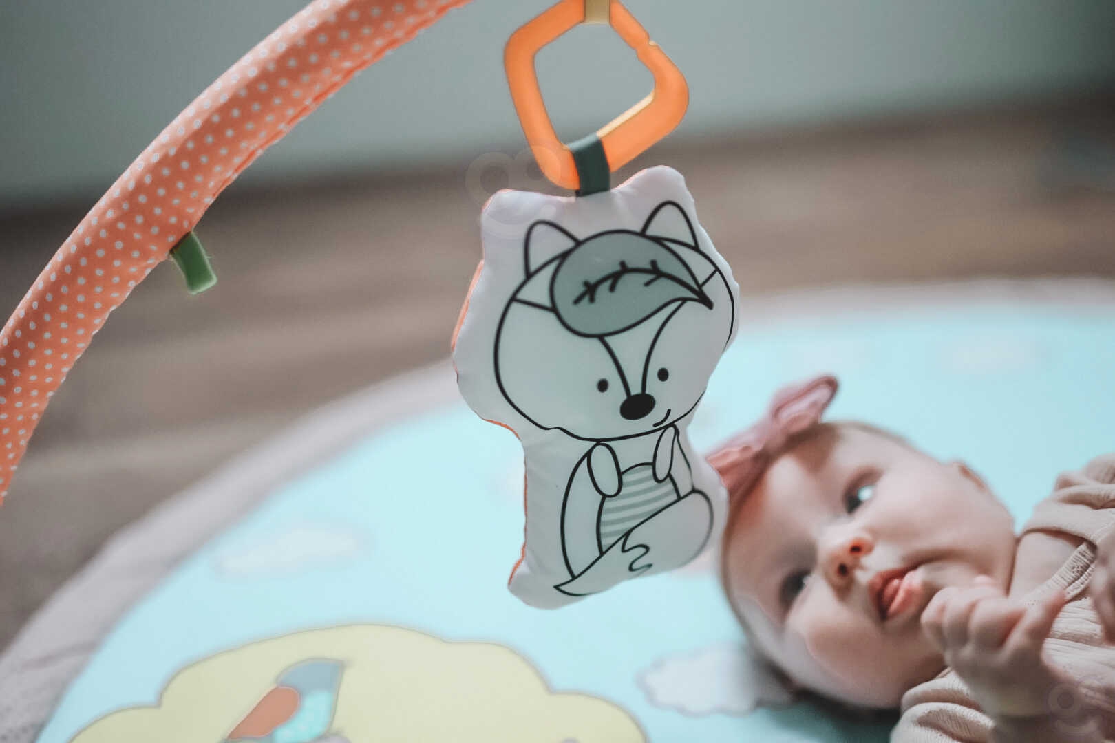 WOOPIE BABY Interaktywna Mata Edukacyjna Sensoryczna 8 Melodii Projektor Motyw Leśny