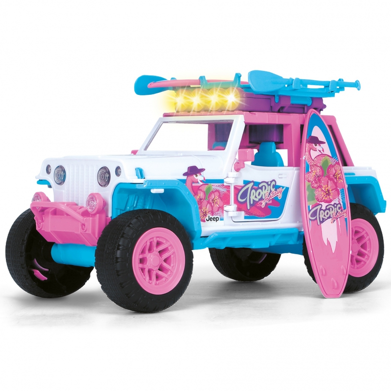 DICKIE Playlife Samochód Jeep Pink Drivez Flamingo 22cm