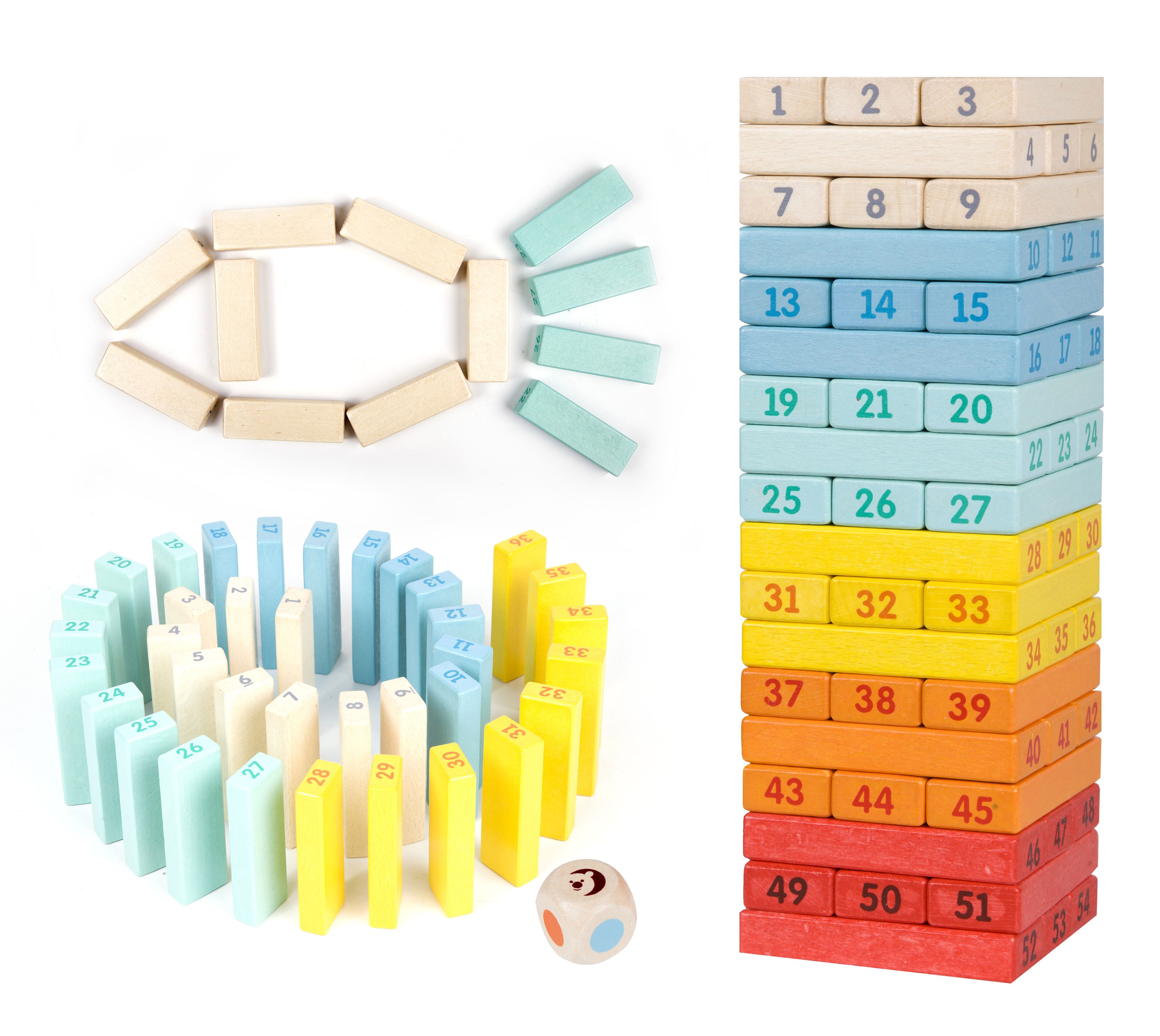 Domino Tower Deluxe - Drewniana Wieża Zręcznościowa