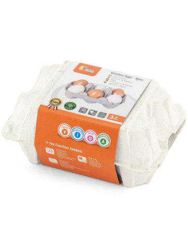 Viga Drewniane Jajka w wytłoczce