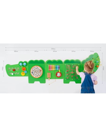 Viga Tablica Sensoryczna Manipulacyjna Edukacyjna Krokodyl