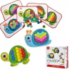 TOOKY TOY Wooden Colorful Mosaic Puzzle Turtle Snail