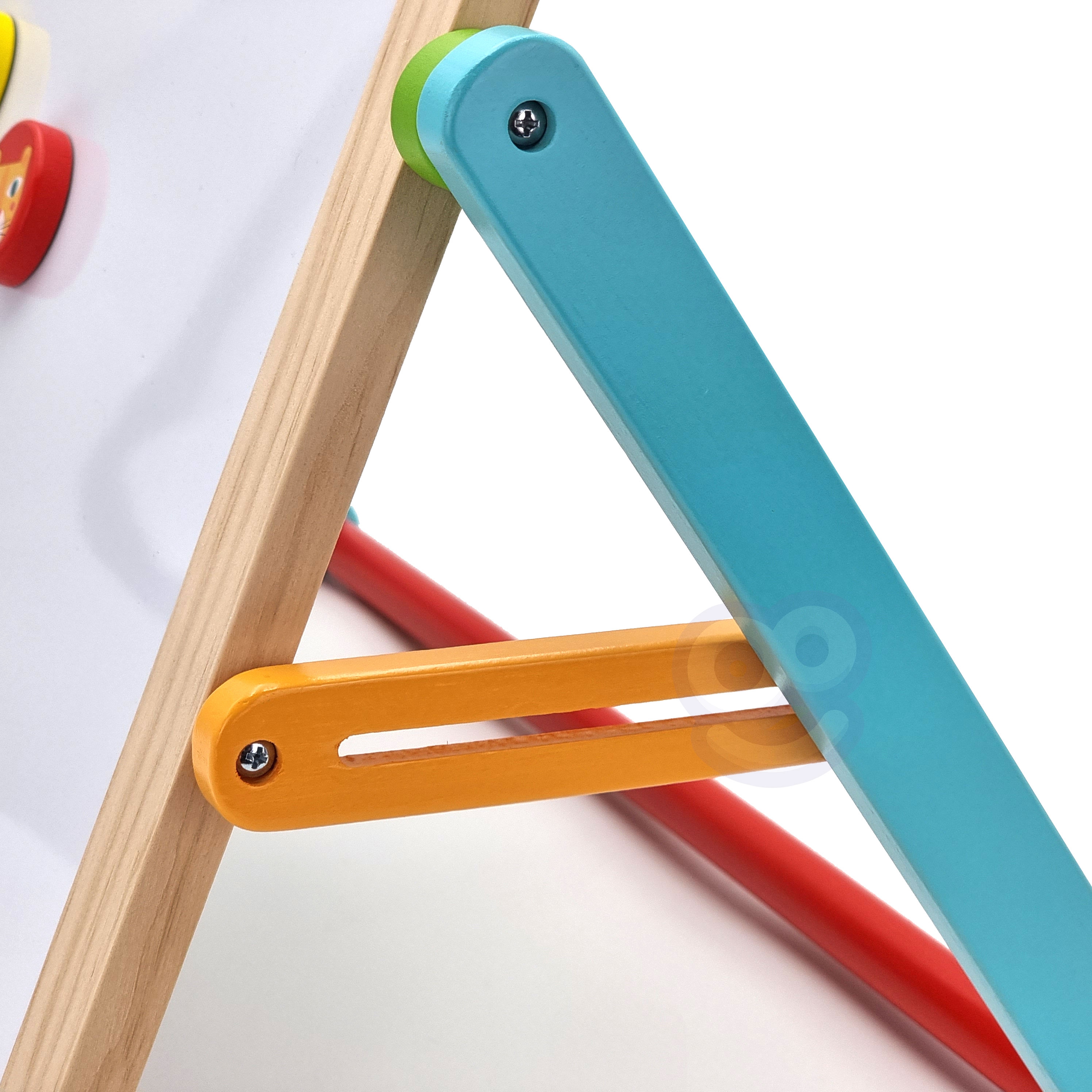 Tablica edukacyjna 2w1 magnetyczna kredowa dla dzieci magnesy gąbka 6 el.