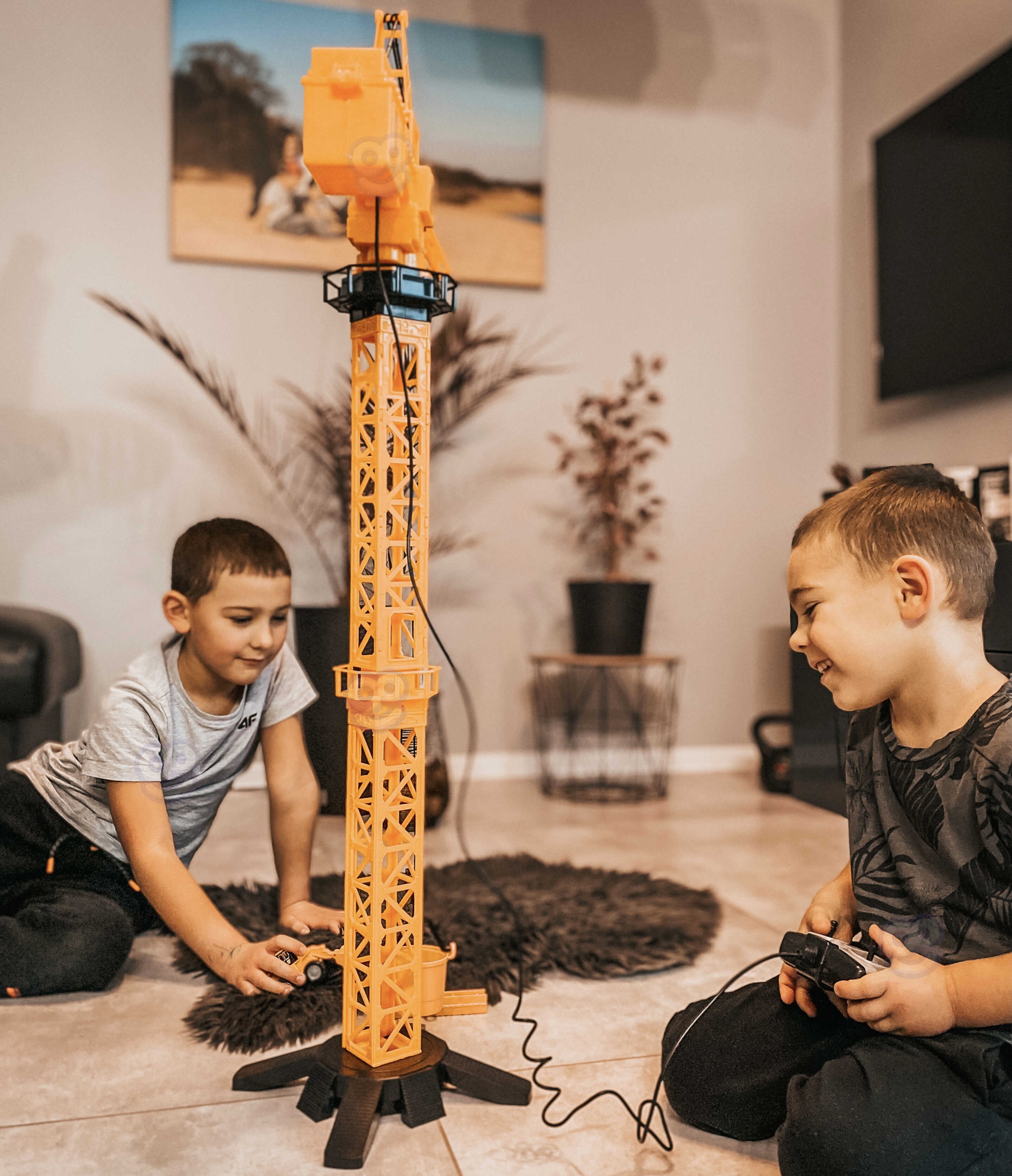 Dźwig żuraw zdalnie sterowany 103 cm r/c ciężarówka koparka + 4 akc.