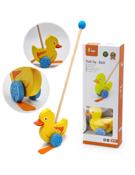 Viga Toys Drewniany Pchacz Kaczuszka