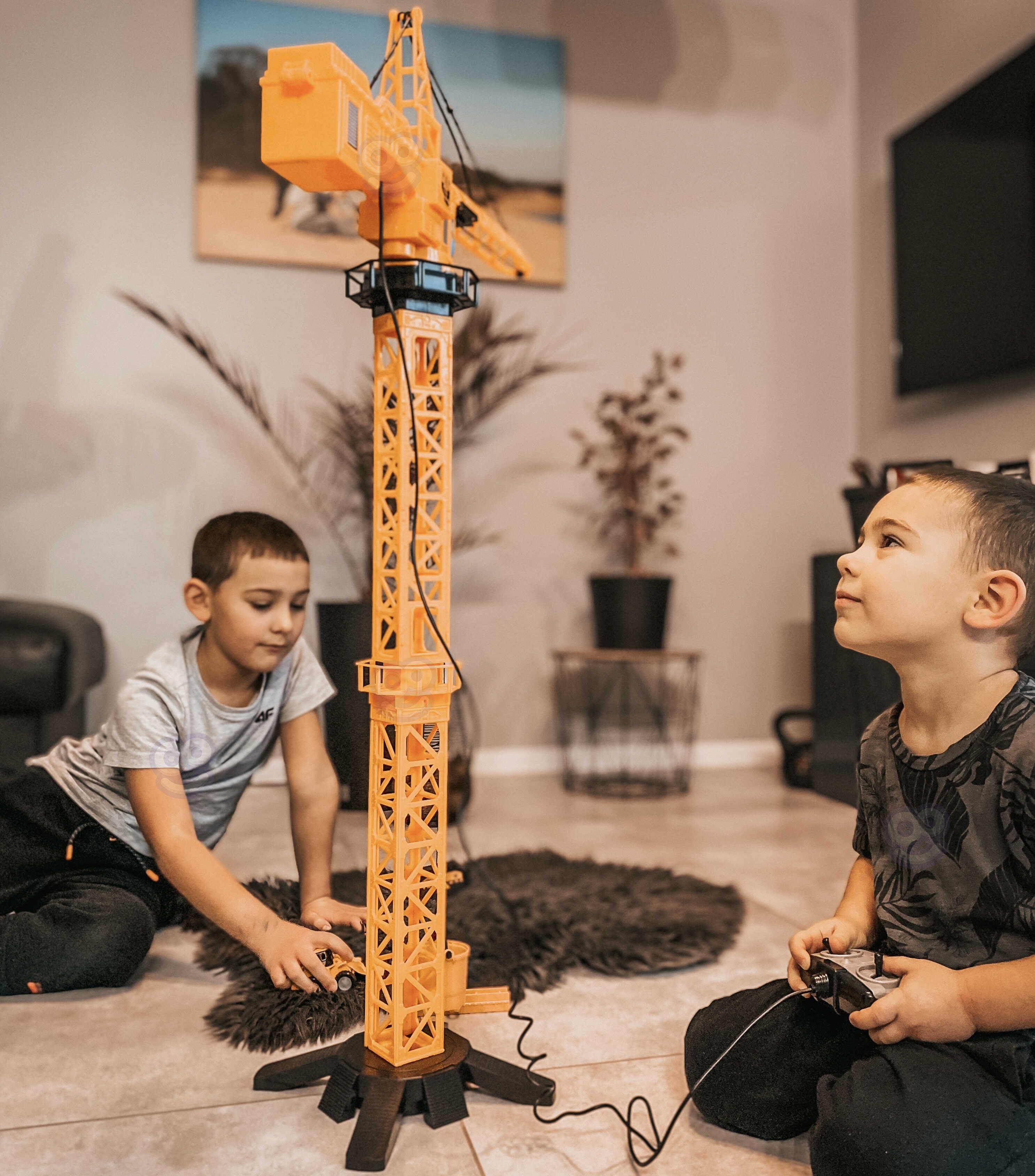 Dźwig żuraw zdalnie sterowany 103 cm r/c ciężarówka koparka + 4 akc.