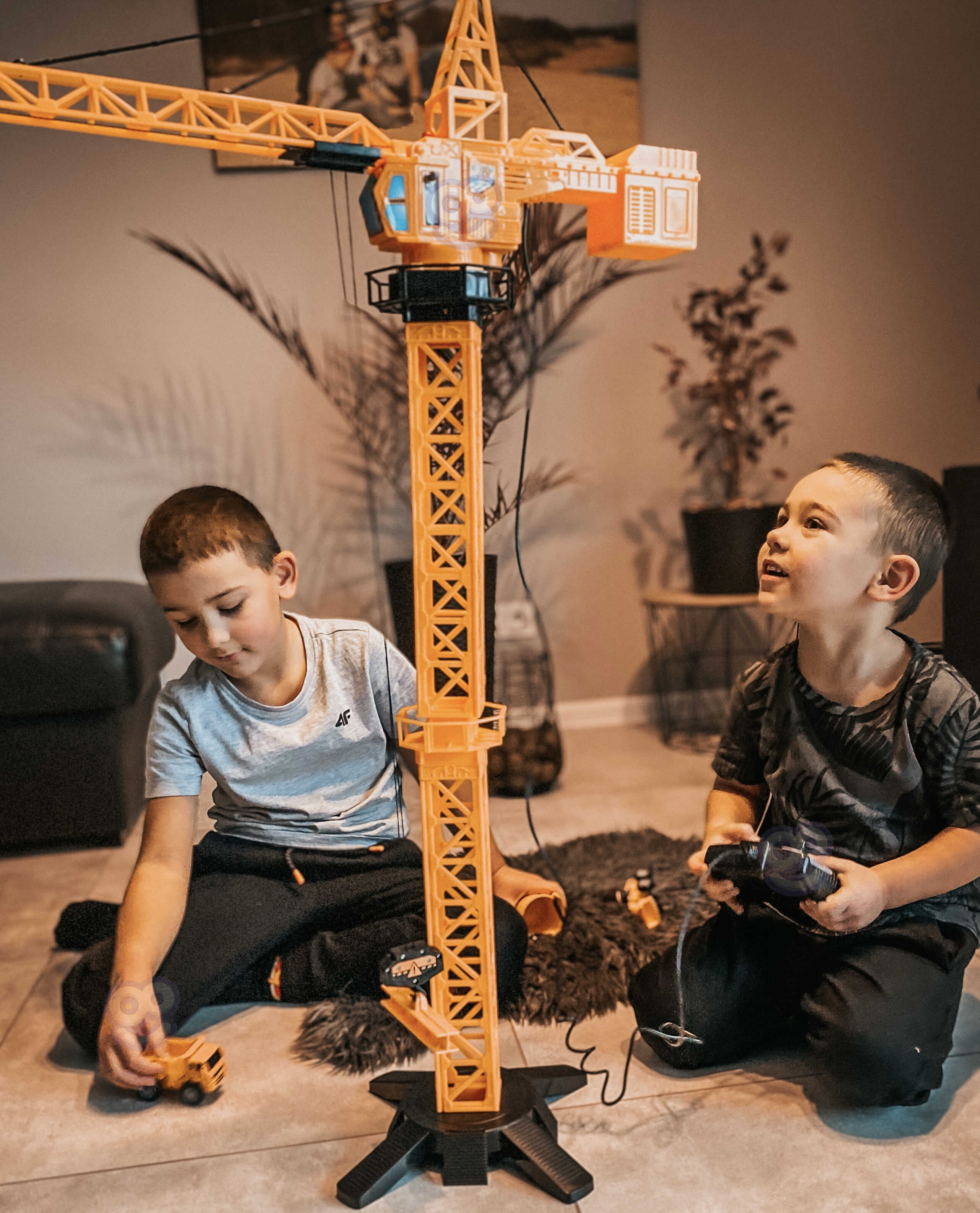 Dźwig żuraw zdalnie sterowany 103 cm r/c ciężarówka koparka + 4 akc.