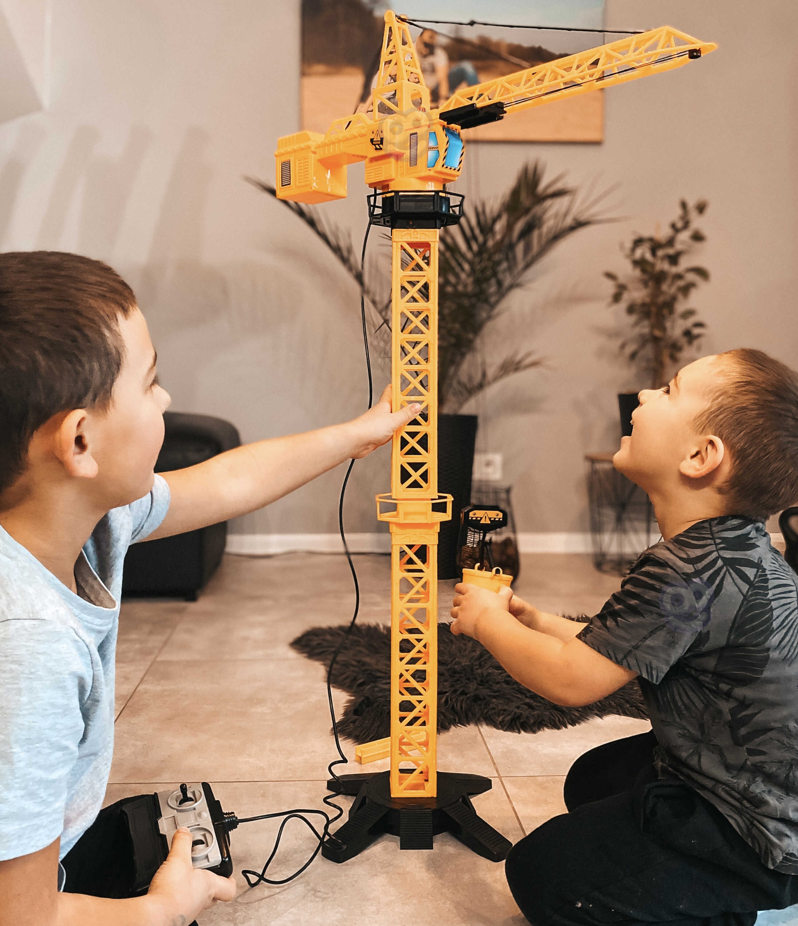 Dźwig żuraw zdalnie sterowany 103 cm r/c ciężarówka koparka + 4 akc.