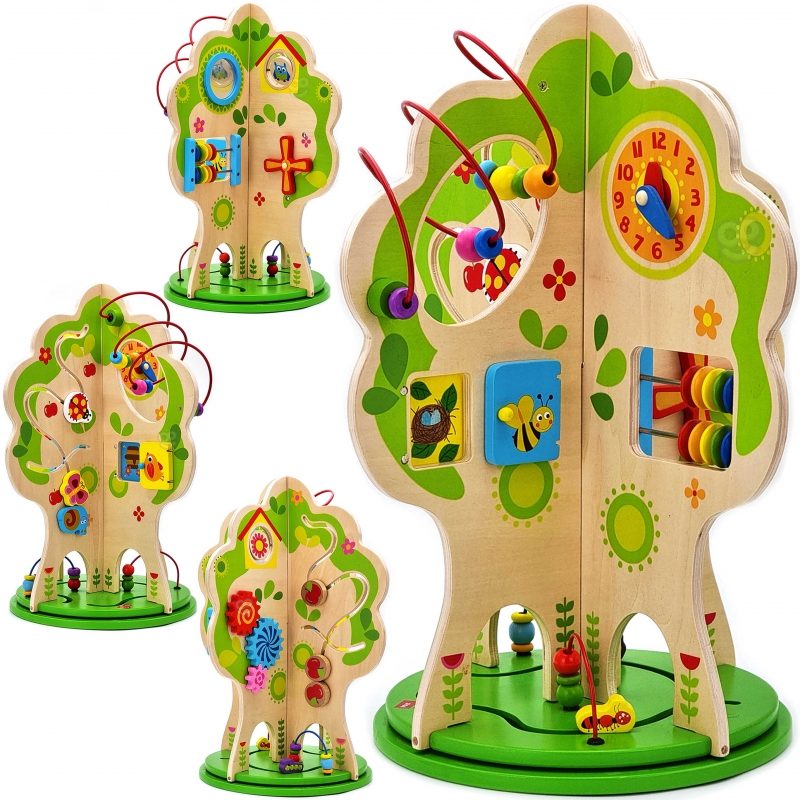 TOOKY TOY Duża Zabawka Edukacyjna Activity Tree  Wielofunkcyjne Drzewo