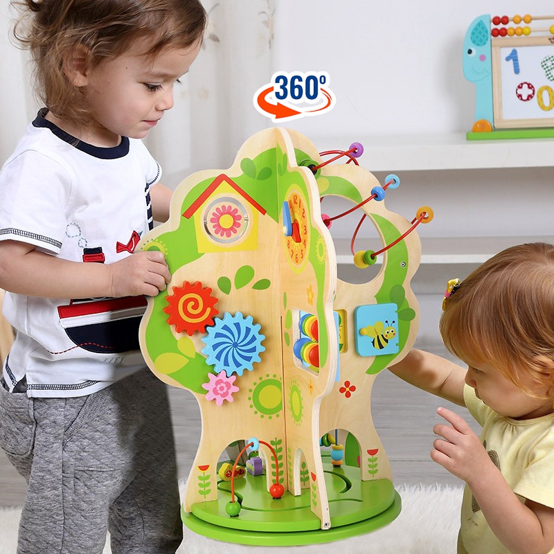 TOOKY TOY Duża Zabawka Edukacyjna Activity Tree  Wielofunkcyjne Drzewo