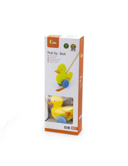Viga Toys Drewniany Pchacz Kaczuszka