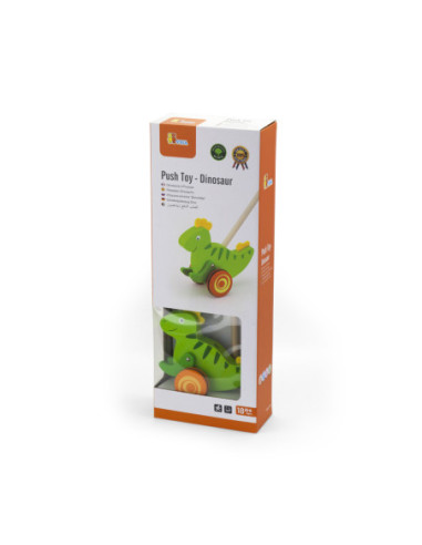 Viga Toys Drewniany Pchacz Dinozaur