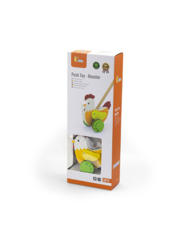 Viga Toys Drewniany Pchacz Kogucik