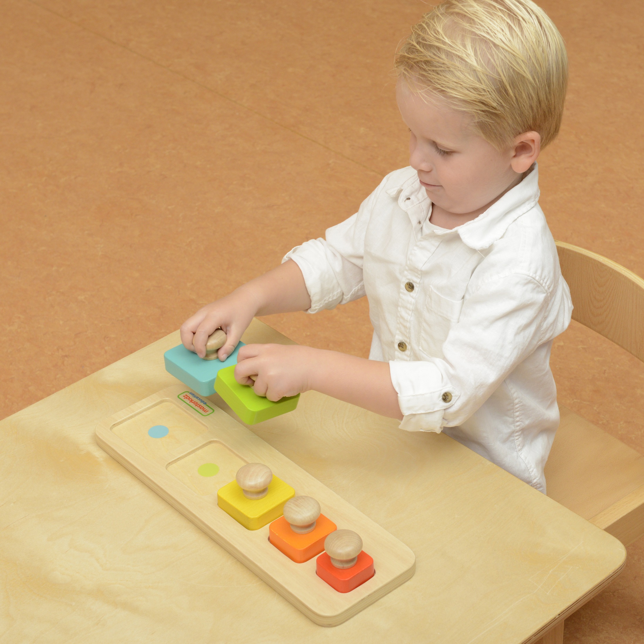 Układanka nauka rozmiarów i kolorów montessori