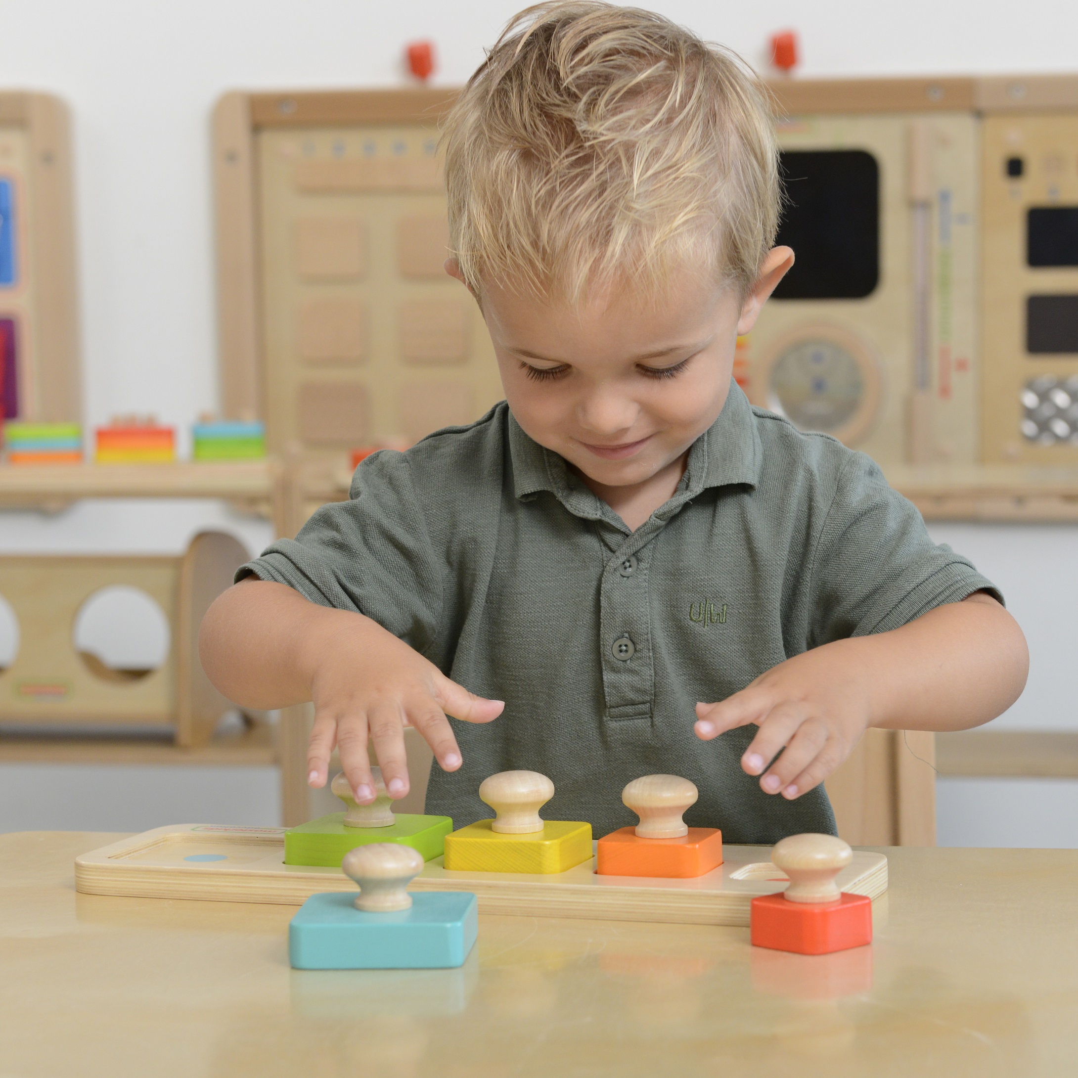 Układanka nauka rozmiarów i kolorów montessori