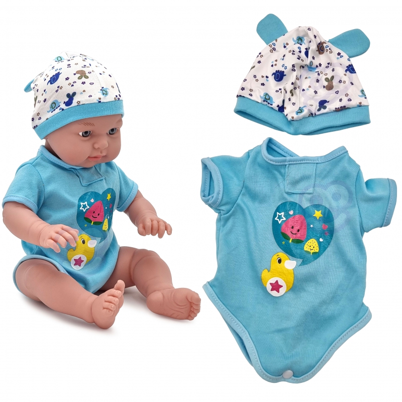 WOOPIE Ubranko dla Lalki Zestaw Body Kaczuszka Czapeczka 43-46 cm