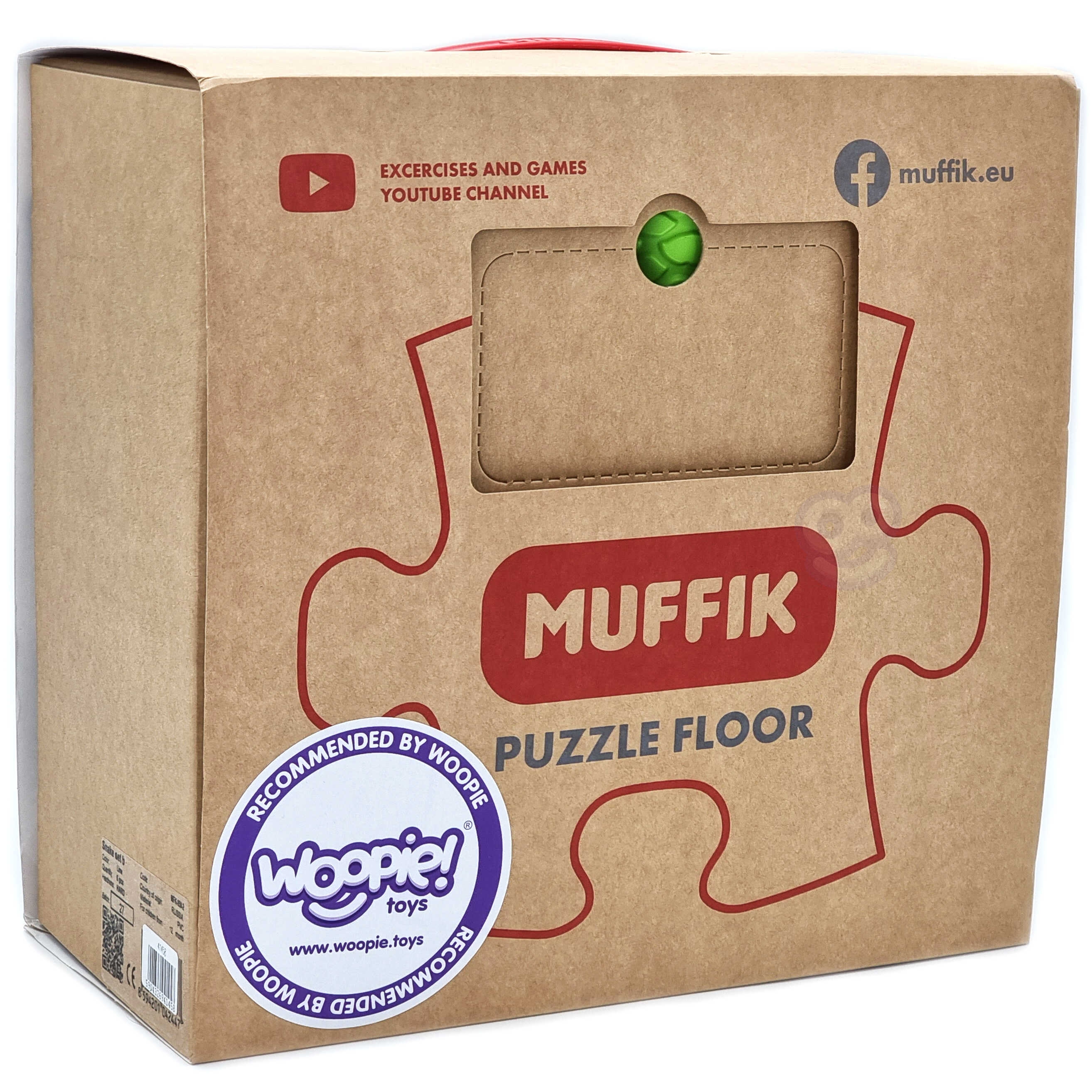 Mata sensoryczna ortopedyczna puzzle wąż zielony 6 el.