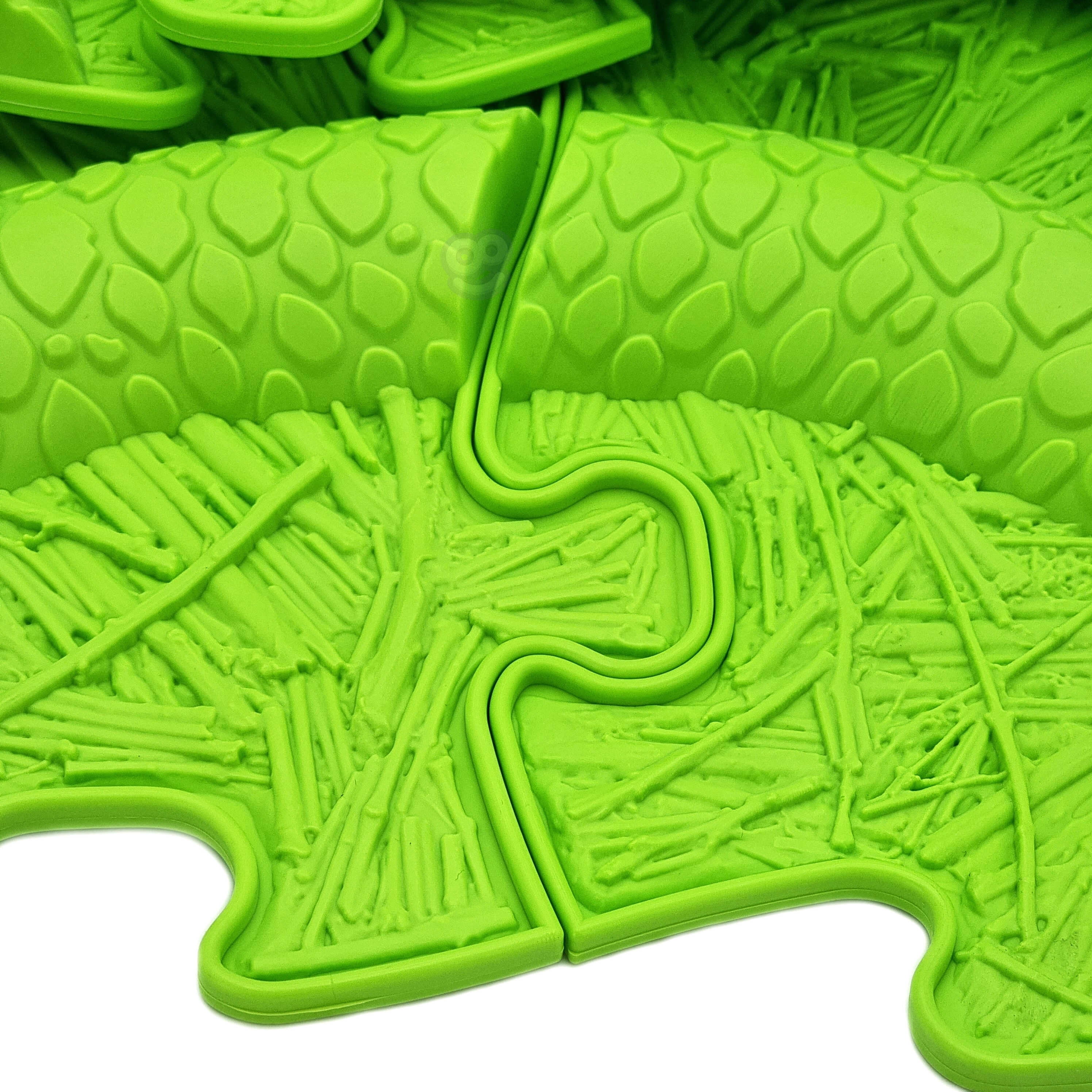 Mata sensoryczna ortopedyczna puzzle wąż zielony 6 el.