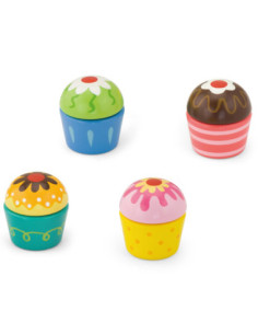 Viga Drewniane Ciasteczka Babeczki 6 szt 2