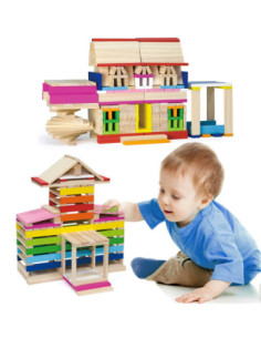 Viga Drewniane Klocki konstrukcyjne Budynki 2