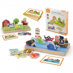 Wooden Educational Puzzle Learning Distances 2in1 Viga