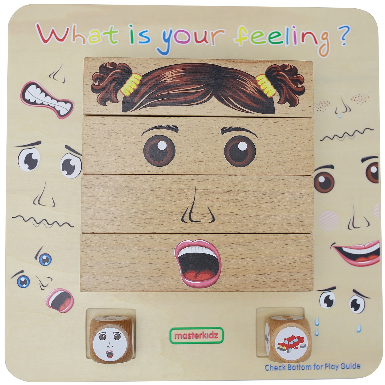 Nauka emocji gra drewniana montessori