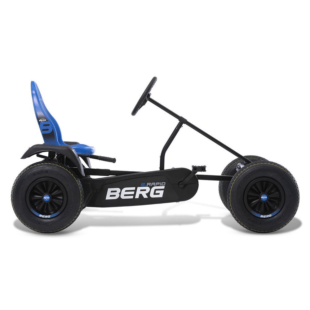 Gokart na pedały xl b.rapid blue bfr pompowane koła od 5 lat do 100 kg