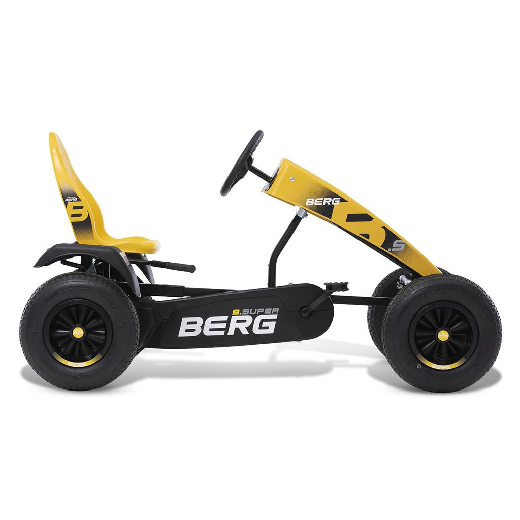 Gokart na pedały xl b.super yellow bfr pompowane koła od 5 lat do 100 kg