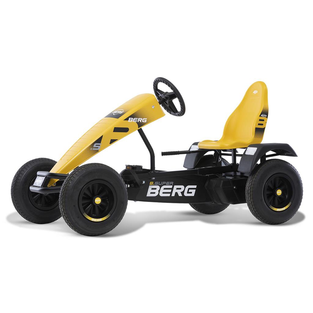 Gokart na pedały xl b.super yellow bfr pompowane koła od 5 lat do 100 kg