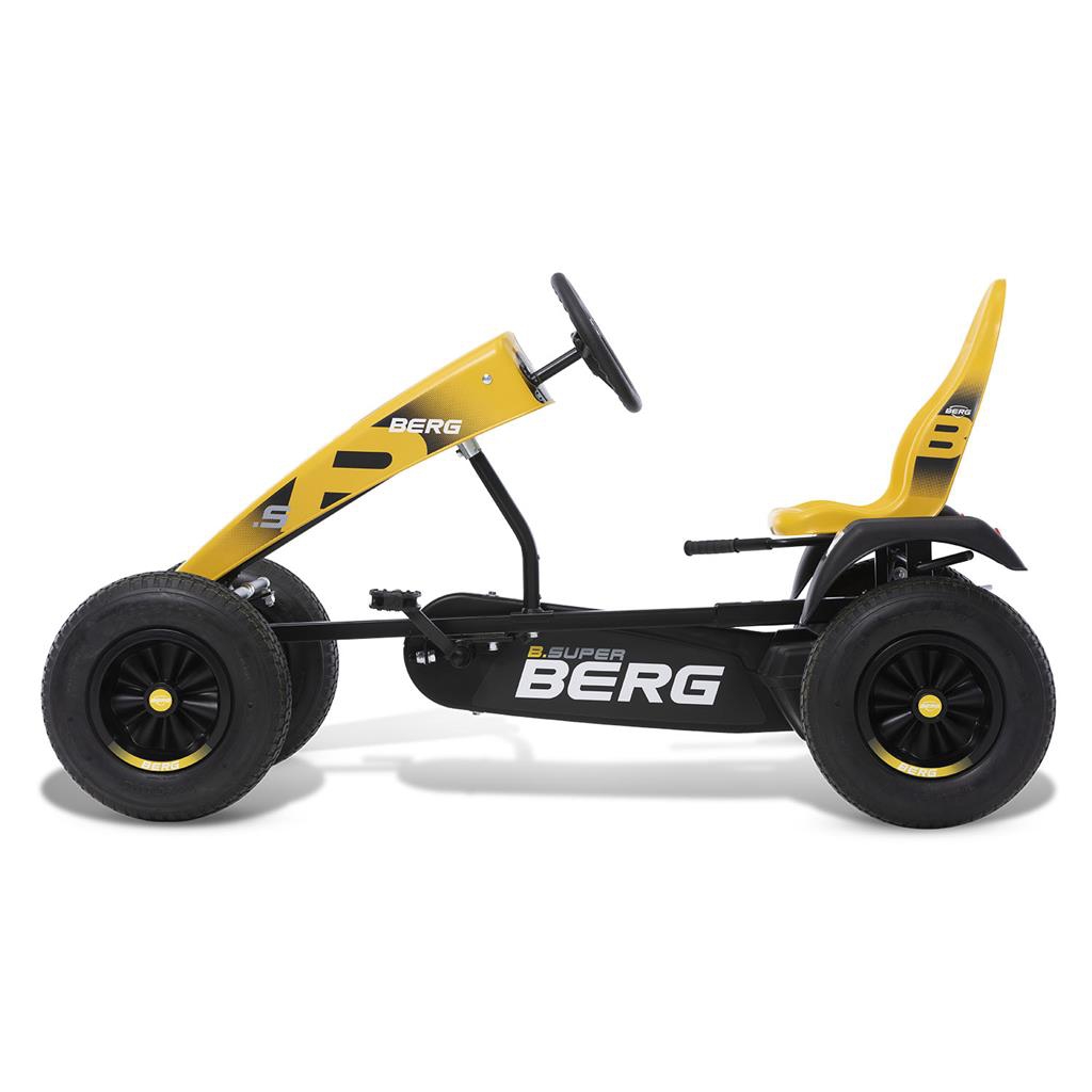 Gokart na pedały xl b.super yellow bfr pompowane koła od 5 lat do 100 kg