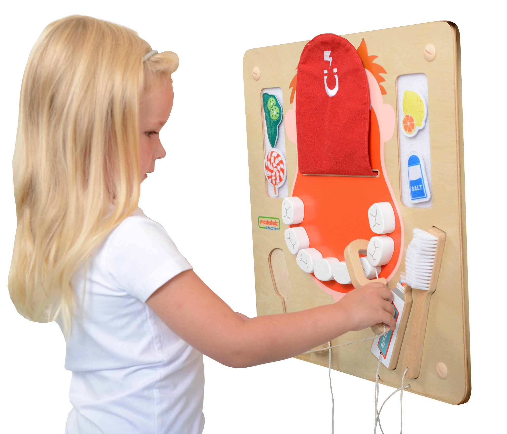 Higiena jamy ustnej ścienna tablica sensoryczna flex montessori