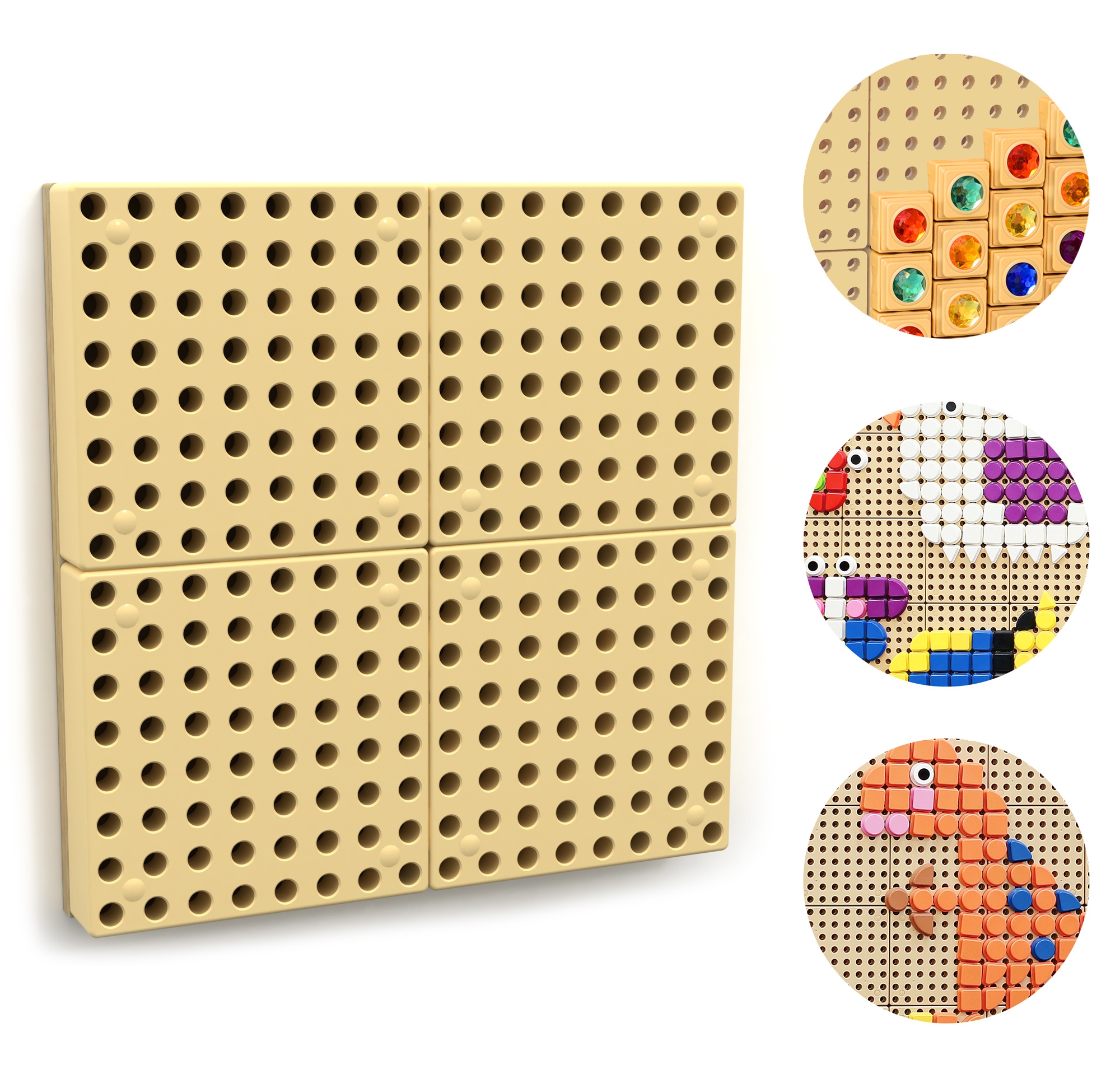 Panel ścienny tablica naukowa kreatywna stem + panel monatażowy 40 x 40 (cm)