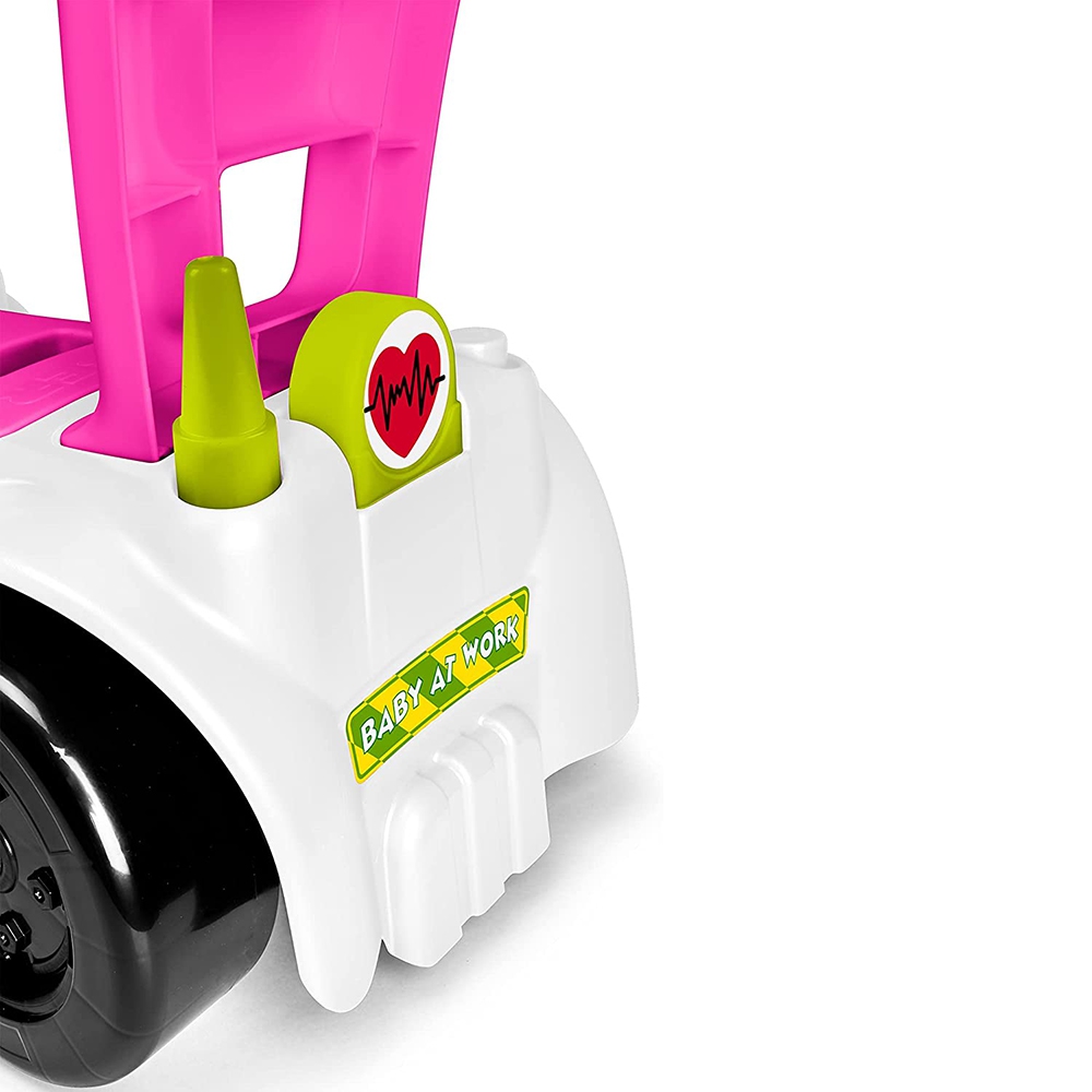 Jeździk 3w1 ambulans + 10 klocków z medycznym motywem